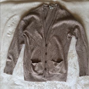 MADEWELL Tan and White Cardigan